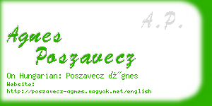 agnes poszavecz business card